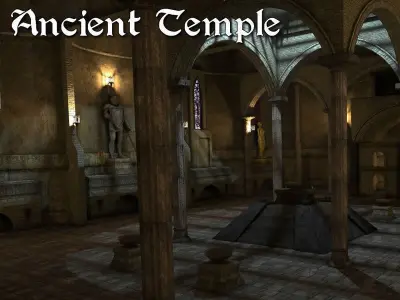 Ancient Temple Low-poly 3D model