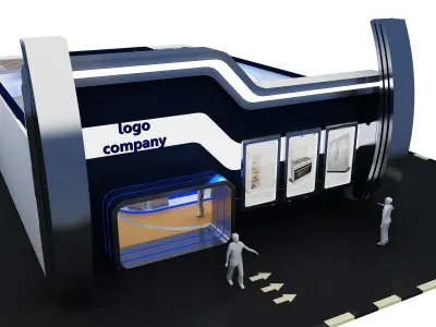 Exterior Design Tent Layout a68 3D model