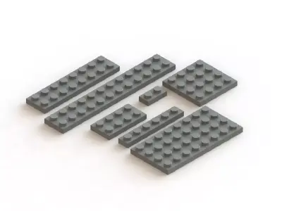 Lego Plate Free 3D model