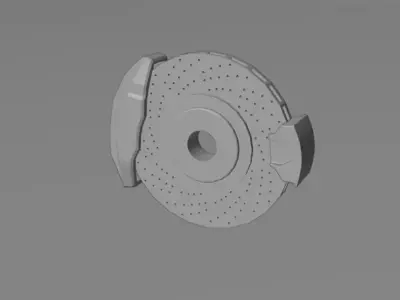 RR Calipers and Brackets LAM 3D model 3D model