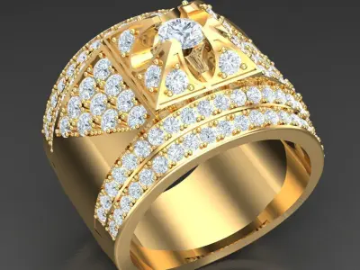 Luxury Men Rings Designs 5MR094 3D print model