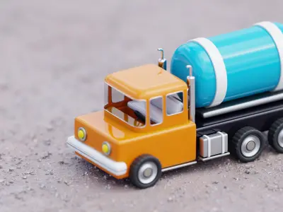 Cartoon truck 3D model