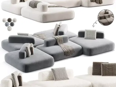 Modular sofa Flow Plus by Aatom 3D model