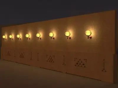 Arabic Traditional Wall  3D model