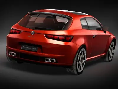 Alfa Romeo Brera Lowpoly 3D model