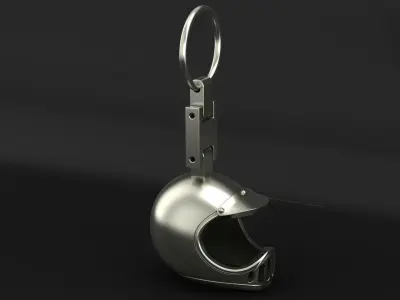 Keychain motorcycle helmet Trinket 3D print model