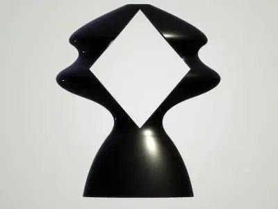 Modern Dual Heads Sculpture  3D print model