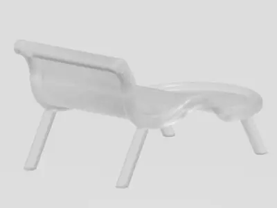 Beach Glass Chair 3D model