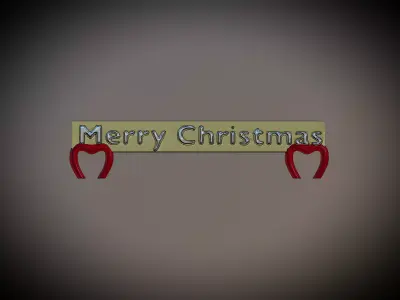 Merry Christmas Board 3D print model