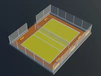 Volleyball Stadium - Germany Low-poly 3D model
