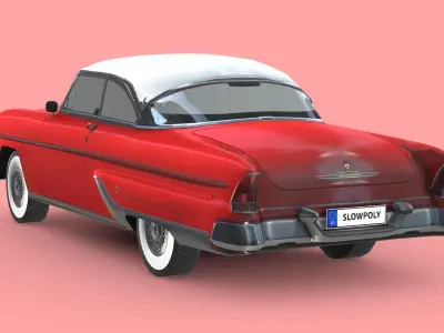 Lincoln Capri Hardtop Coupe 1955 Low-poly 3D model