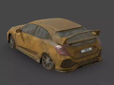 Abandoned Car - Honda Civic Type-R Low-poly 3D model