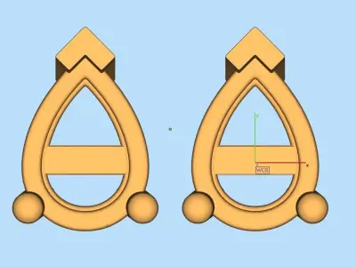 AV 407 Ladies Solitaire Stud Earrings 3D print model