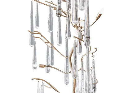 Illuminated Eight-Light Wall Sculpture 3D model