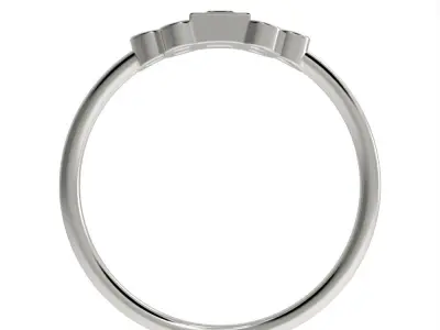 Its Basel ring with Princess  diamond 3D print model