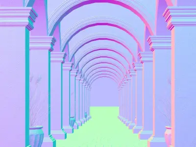 Classic Arch Low-poly 3D model