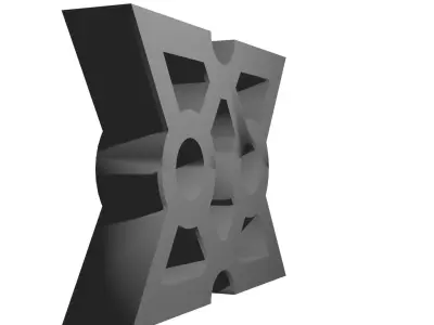 Brick Jaali block 2 3D model