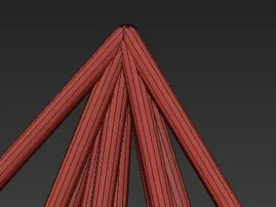 Luxury modern chandelier led circle ring 3D model