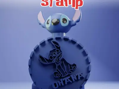 Stitch Ohana Stamp Free 3D print model