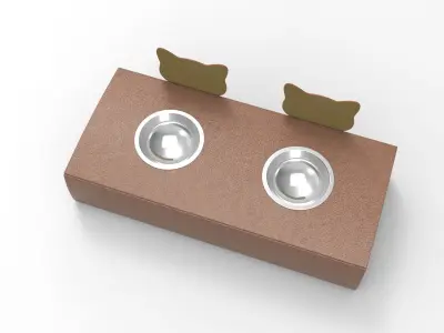 Yury Cat Food Bowl Low-poly 3D model