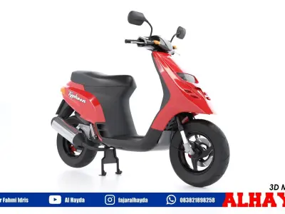 Piaggio Typhoon  Classic Scooter Low-poly 3D model