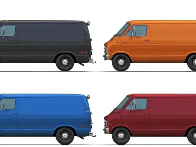 Dodge Tradesman 1971 van 3D model