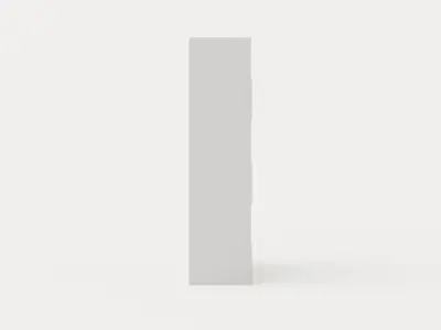 Dama Display Cabinet 121 Cm White High Lacquer Low-poly 3D model