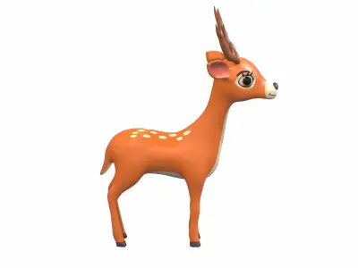 Cartoon Deer  3D model