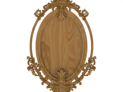 Carved picture frame STL 3D model 50