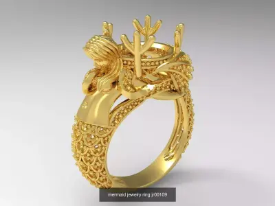 The Mermaids Secret stl 3d gold Collection 3D Model Pack