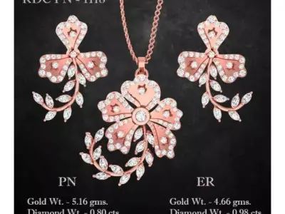 Pendant Earrings combo - 1118 3D print model