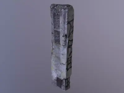 Concrete Pillar  Low-poly 3D model