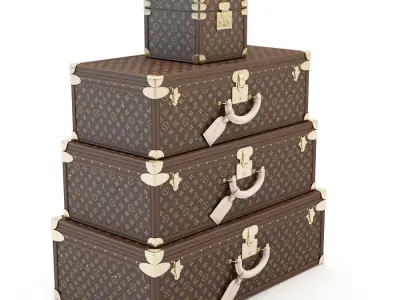 Suitcase Louis Vuitton 3D model