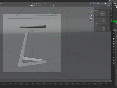 wooden stool Free 3D model