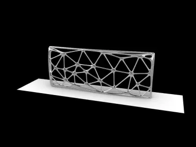 Triangulated Wall random points v7 3D model