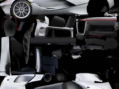 Generic Supercar v17 Low-poly 3D model