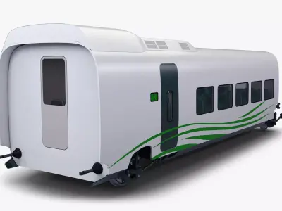 High Speed Railway Passenger Car v 1 3D model