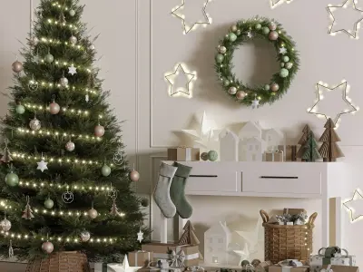Christmas Decoration Set 01 3D model