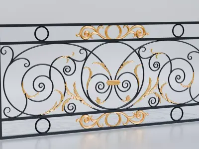 Iron railing 3D model