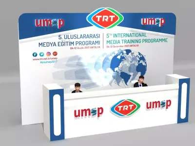 Hotel Registration Desk 002 3D model