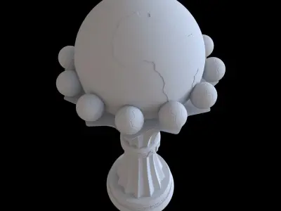 Africa Cup Caf Trophy 3D print model