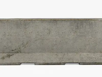 Concrete Barrier Low-poly 3D model