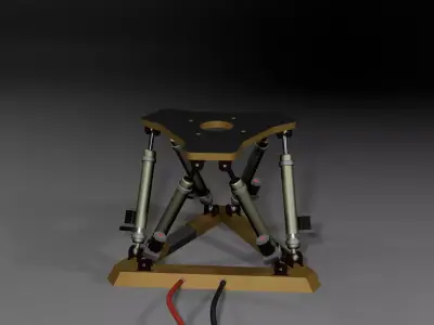 Hexapod Robotic Platform also known as Gough-Stewart platform 3D model