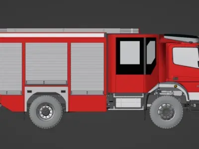 Mercedes Benz Atego 1530 - HLF - Ziegler 3D model