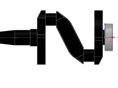 Crankshaft laser pointer 3D print model