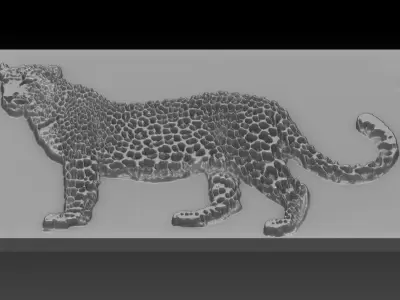Cheetah plate with holes 3D print model