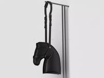 Luxury Horse-Inspired Leather Bag 3D model