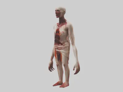 Bloody figure model Low-poly 3D model