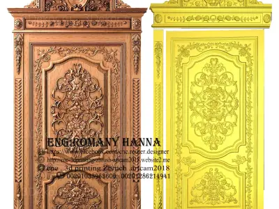 DOOR CLASSICAL CARVED 3D model