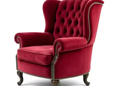 Velvet Armchair Elegance model pack Low-poly 3D model